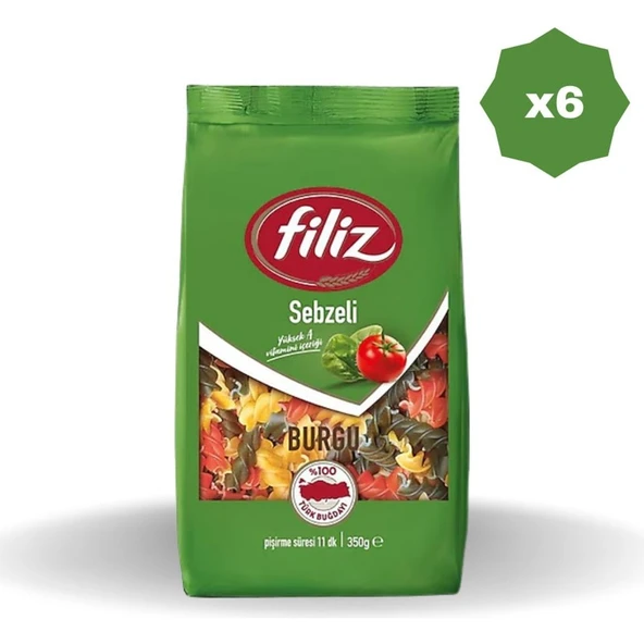 Filiz Sebzeli Burgu Makarna 500 gr - (6 Adet) ürün görseli 1