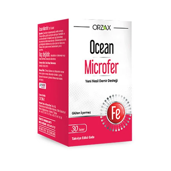 Orzax Ocean Microfer Takviye Edici Gıda 30 Tablet ürün görseli 1
