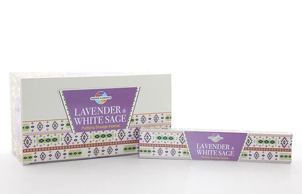 Hem Sacred Elements Lavender White Sage Masala Aromalı Çubuk Tütsü ürün görseli 1