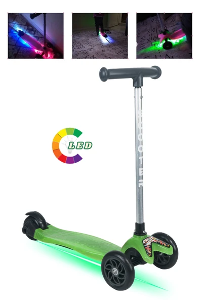 Tois Color Led Işıklı 3 Tekerlekli Yükseklik Ayarlı Scooter ürün görseli 1