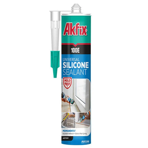 Akfix Genel Amaçlı Silikon 280 ml Beyaz 1100E (2 ADET) ürün görseli 1