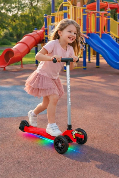 Tois Neo Globy LED Işıklı 3 Tekerlekli Scooter — 4 Kademe, 50–65 Cm Yükseklik Ayarlı Çocuk Scooter ürün görseli 1