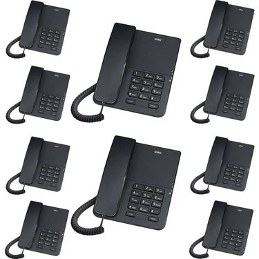 Karel TM140 Analog Masaüstü Kablolu Telefon 10'lu Fırsat Paketi Siyah ürün görseli 1