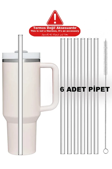 Tois Sıtanley Quencher 1.18 Lt Uyumlu 6lı Pipet Termos Pipeti– Temizlik Fırçası Hediyeli ürün görseli 1
