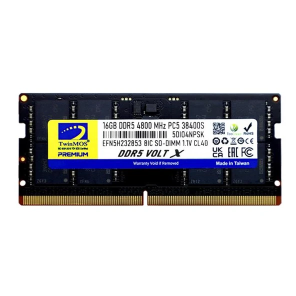 TWINMOS TMD516GB4800S40 16GB (Tek Parça) DDR5 4800Mhz Notebook Bellek ürün görseli 1