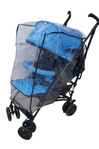 Ritim Baston Bebek Arabası Yağmurluğu, Ciftyon Yağmurluk, Puset Yağmurluğu, Bağcıklı Kokusuz Yağmurluk ürün görseli 1