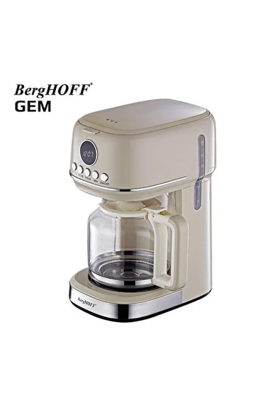 Berghoff Gem Retro 15 Bardak Vanilya Krem Rengi Filtre Kahve Makinesi ürün görseli 1