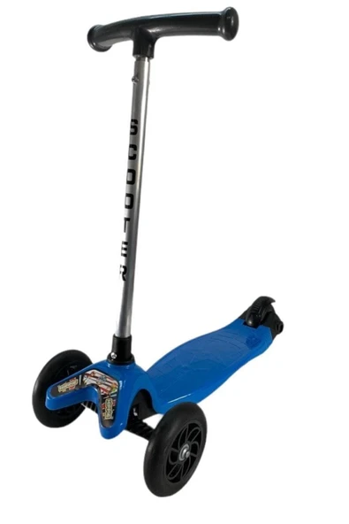 Hippie Scooter 4 Kademeli Yükseklik Ayarlı Mavi 3 Tekerlekli Çocuk Scooter ürün görseli 1