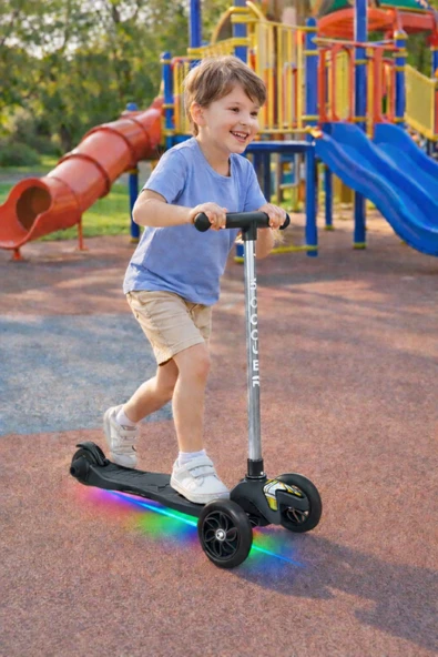 Tois Neo Globy LED Işıklı 3 Tekerlekli Scooter — 4 Kademe, 50–65 Cm Yükseklik Ayarlı Çocuk Scooter ürün görseli 1