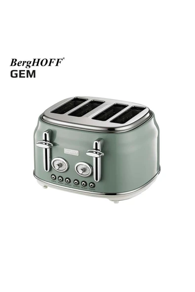 Berghoff Gem Retro  Mint Yeşil Iki Dilim Ekmek Kızartma Makinesi ürün görseli 1