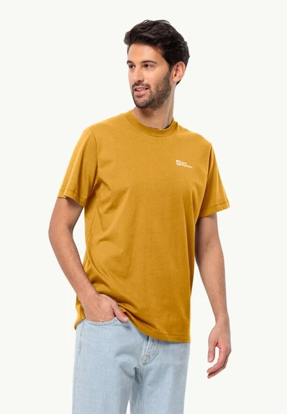 Jack Wolfskin Essential Erkek Outdoor Tişört Hardal ürün görseli 1