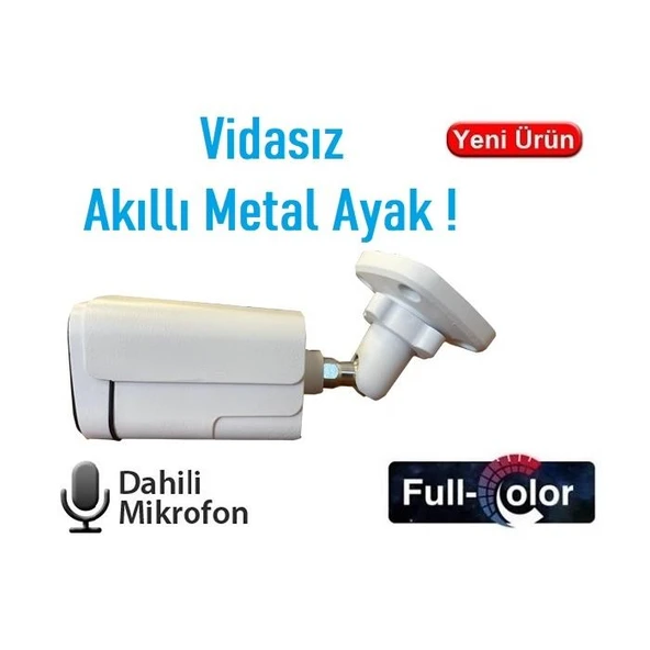 EZCOOL EZ-2315IPS 5MP 3.6MM FULLCOLOR SESLİ METAL POE IP BULLET KAMERA ürün görseli 1
