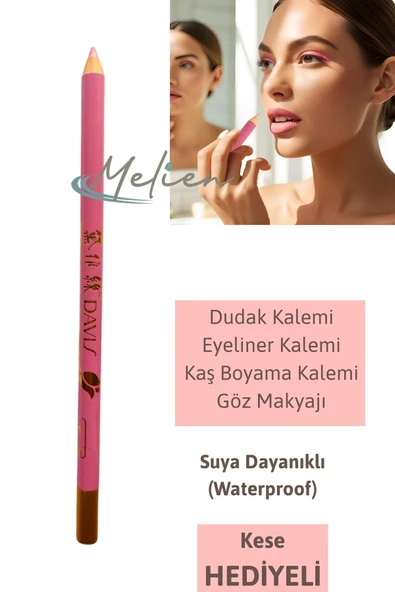 1 Ad Pembe Kırmızı Suya Dayanıklı Dudak Eyeliner Kalemi Göz Altı Kaş Boyama Makyaj Kalemi Seti ürün görseli 1