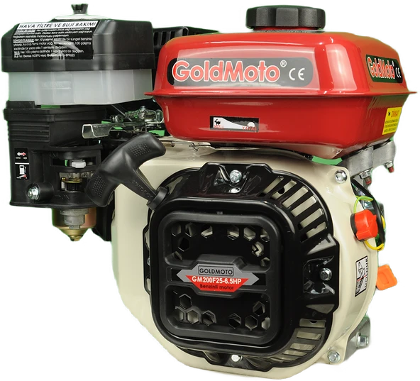 GoldMoto GM200F25 6.5 Hp Krank Mili Frezeli 25mm Benzinli Motor ürün görseli 1