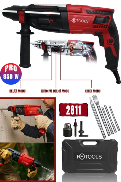 Retools 2811 Pro 850W Kırıcı Delici ürün görseli 1