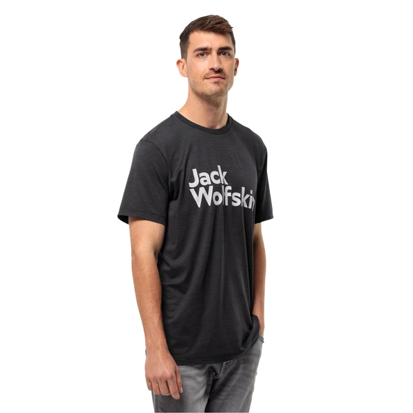 Jack Wolfskin Brand Erkek Outdoor Tişört Siyah ürün görseli 1