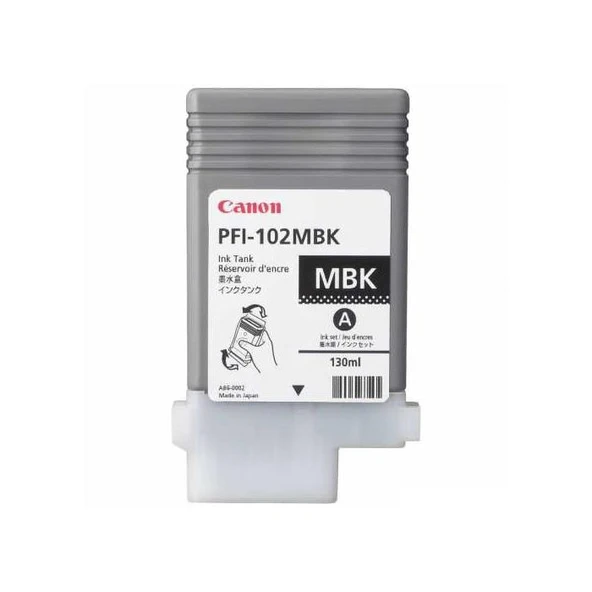 Canon 0894B001 Pfı-102Mbk Mat Sıyah Kartus (130 Ml)Lp17/Lp24 /Ipf 500/Ipf 510/Ipf 600/Ipf 605/Ipf 610/Ipf 650/Ipf 655/Ipf 700/Ipf 710/Ipf 720/Ipf 750/Ipf 755/Ipf 760/Ipf 765 ürün görseli 1