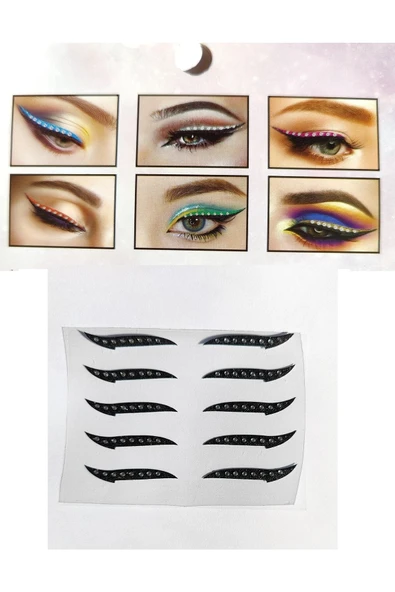 10 Adet Eyeliner Sticker Kendinden Yapışkanlı Sticker ürün görseli 1