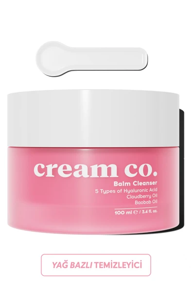Cream Co. Yağ Bazlı Balm Yüz Makyaj Temizleyici | Aydınlatıcı Nemlendirici | Hyaluronik Asit | 100 ML ürün görseli 1