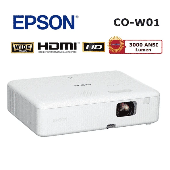 EPSON CO-W01 3000 Ansi Lümen HD Projeksiyon Cihazı ürün görseli 1