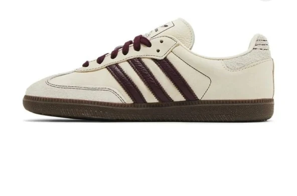 adidas Samba OG Wonder White Maroon - Resim 2