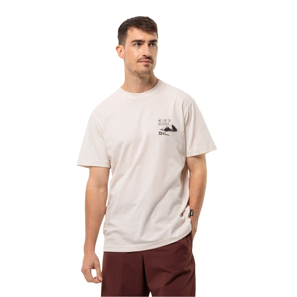 Jack Wolfskin Discover Erkek Outdoor Tişört Beyaz ürün görseli 1