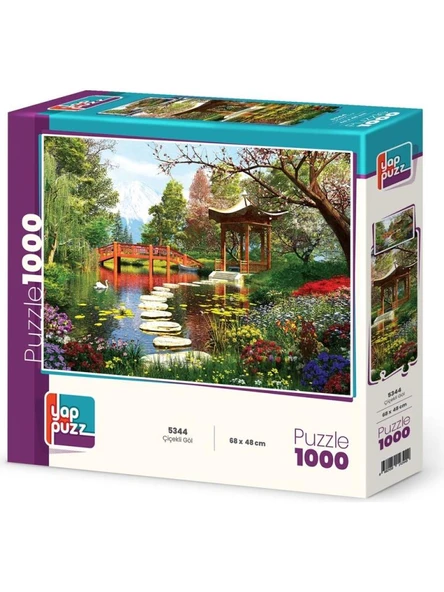 Yappuzz Çiçekli Göl 1000 Parça - 5344 - Resim 3