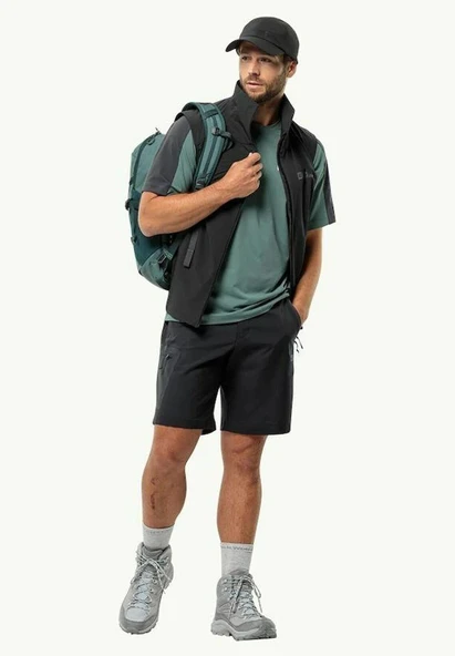 Jack Wolfskin Active Track Erkek Şort Gri - Resim 10