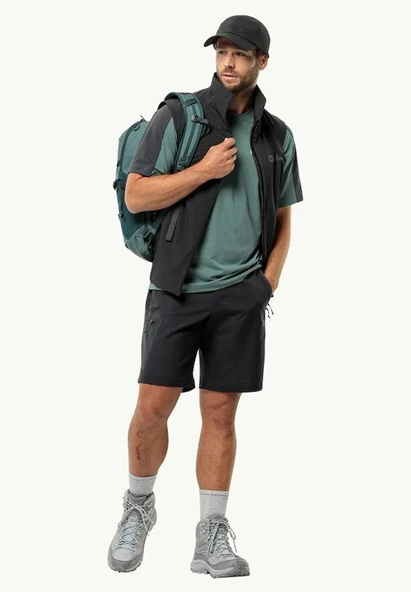 Jack Wolfskin Active Track Erkek Şort Gri - Resim 5