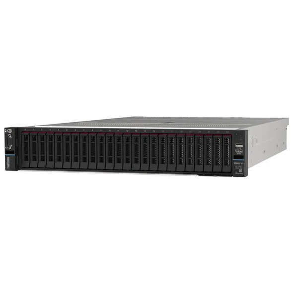 Lenovo 7D76A024Ea Sr650 Gold 5418Y 24C 2Ghz 1X64Gb 0Tb 2U Rack 1X1100W Titanium Server ürün görseli 1