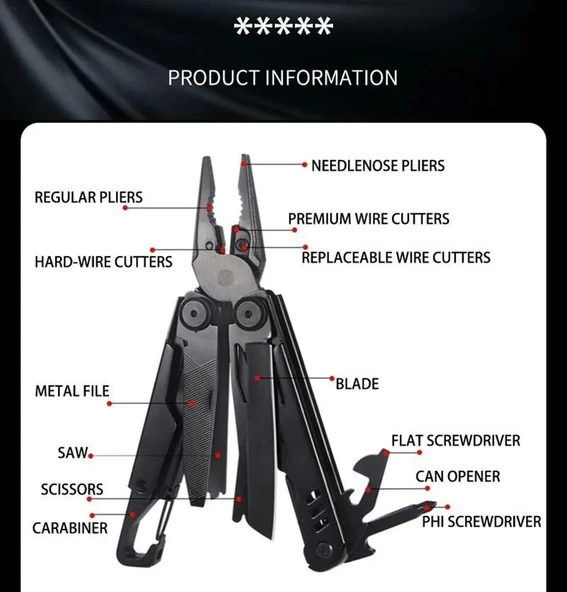 Grand Harvest GHK9 Armor Piercing Multi Tool - Resim 4