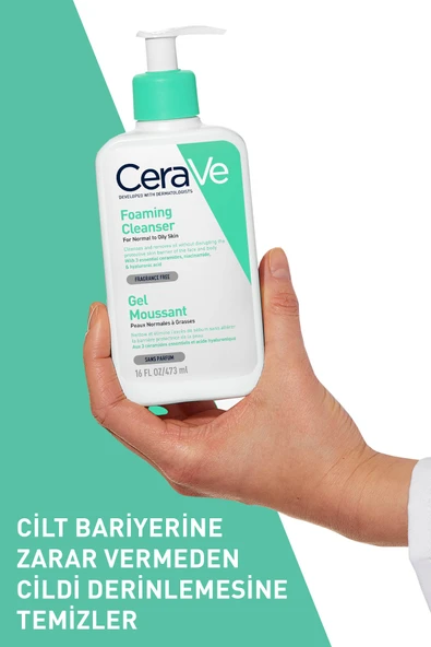 CERAVE Foaming Cleanser 473 ml - Resim 5