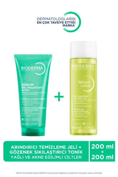 BİODERMA Sebium Lotion Gözenek Sıkılaştırıcı Tonik & Sivilce Karşıtı Yüz Vücut Temizleme Jeli 200ml ürün görseli 1
