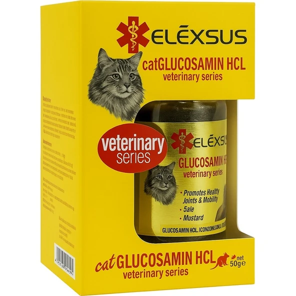 Elexsus Kedi Eklem ve Kıkırdak Destekleyici Tablet - Glikozamin HCL Tablet 50 gr ürün görseli 1