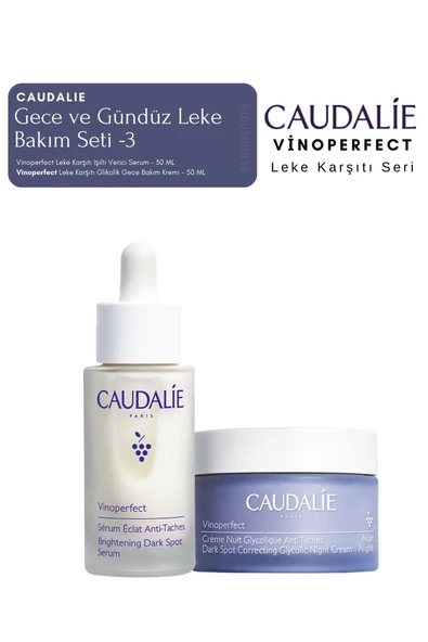 CAUDALİE Vinoperfect Leke Bakım Seti -3 | GECE KREMİ & SERUM Orijinal Boy ürün görseli 1