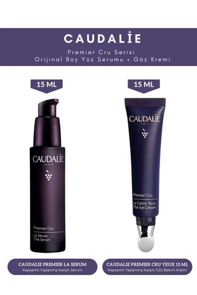 CAUDALİE Premier CRU Serisi Yüz Serumu | Göz Kremi Orijinal Boy Set ürün görseli 1