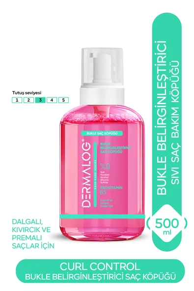 DERMALOG Curl Control- Bukle Belirginleştirici Sıvı Saç Bakım Köpüğü 500 ML ürün görseli 1