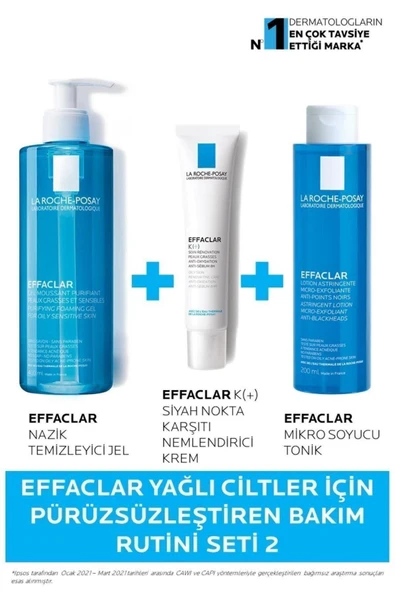 LA ROCHE POSAY Effaclar Yağlı Ciltler Için Pürüzsüzleştiren Siyah Nokta Karşıtı Bakım Seti ürün görseli 1
