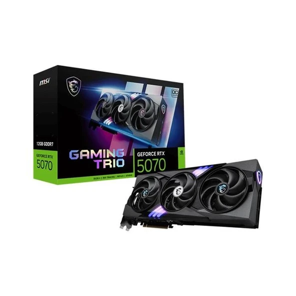 MSI VGA GEFORCE RTX 5070 12G GAMING TRIO OC RTX5070 12GB GDRR7 192B DX12 PCIE 5.0 X16 (3XDP 1XHDMI) ürün görseli 1