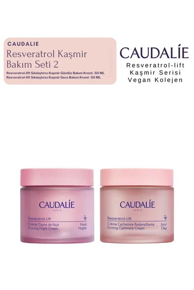CAUDALİE Resveratrol Kaşmir Bakım Seti 2 | Gece Krem - Gündüz Kremi Orijinal BOY SET ürün görseli 1