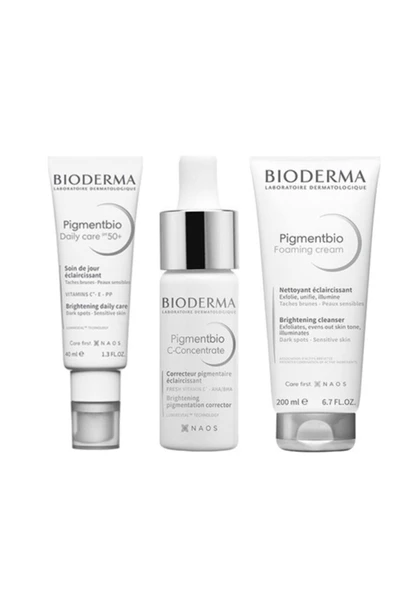 BİODERMA Pigmentbio Leke Serisi | Gündüz Kremi + Serum + Temizleme Jeli Orijinal Boy ürün görseli 1
