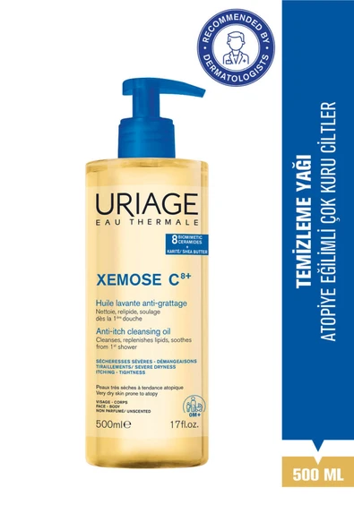 URİAGE XEMOSE C8+ Atopiye Eğilimli ve Çok Kuru Ciltler İçin Temizleme Yağı 500 ml ürün görseli 1