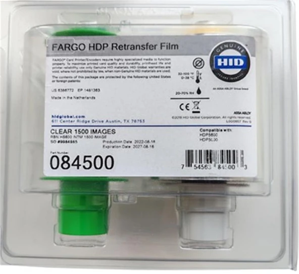 Fargo 084500 Transfer Film Ribbon HDP5000   1500 baskı ürün görseli 1