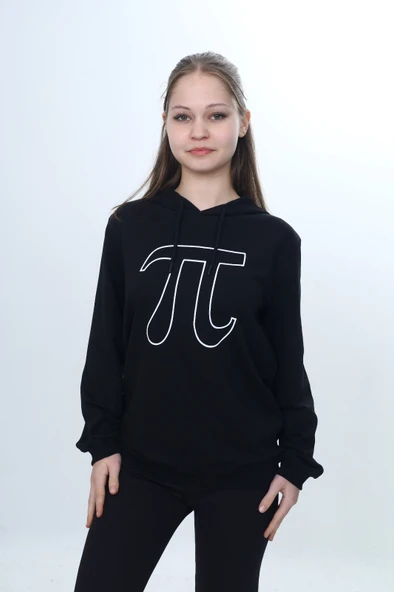 Toontoy Unisex Çocuk Pi Sayı Baskılı  Regular Kapüşonlu Sweatshirt ürün görseli 1