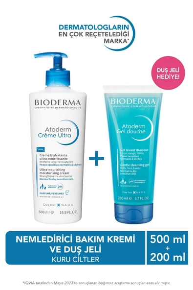 BİODERMA Atoderm Normal Ve Kuru Cilt Nemlendirici Yüz Vücut Kremi Ve Duş Jeli Ikili Avantajlı Set 50 ürün görseli 1