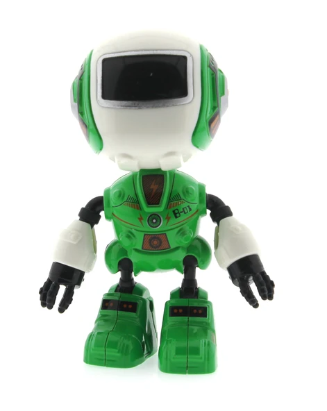 Dekoratif Sesli Işıklı Mini Sevimli Yeşil Robot - Resim 5