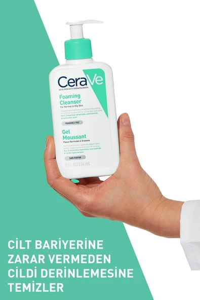 CERAVE Foaming Cleanser 236 ml - Resim 4