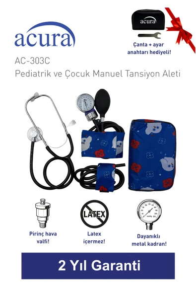 AC-303C Pediatrik ve Çocuk Tansiyon Aleti ürün görseli 1