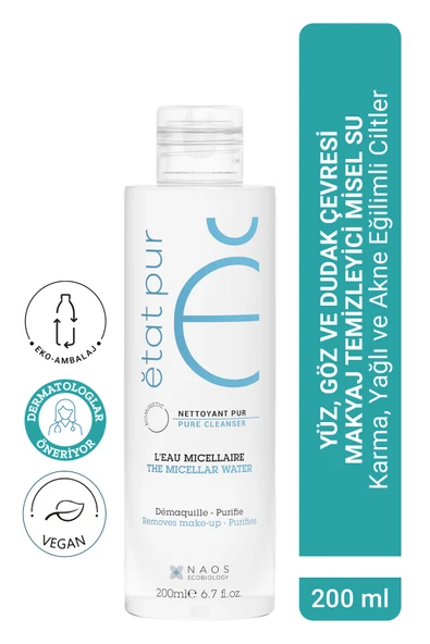 ETAT PUR The Micellar Water Arındırıcı Yüz ve Göz Makyaj Temizleme Suyu 200 ML ürün görseli 1