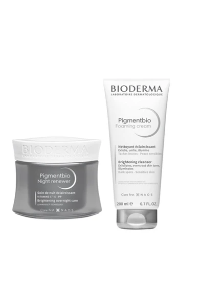 BİODERMA Pigmentbio Leke Serisi | Gece Kremi + Temizleme Jeli Orijinal Boy ürün görseli 1